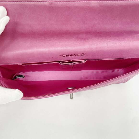 Chanel Chocobar Shoulder Bag with Chain Bag, Lambskin, Pink, Women's, P1985968 - Picture 4 of 13